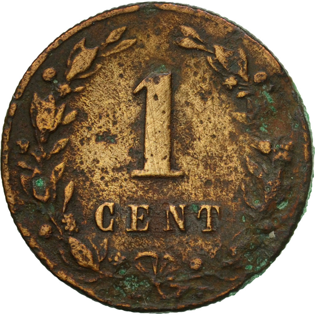 Coin, Netherlands, William III, Cent, 1880, F(12-15), Bronze, KM:107.1