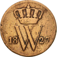 Moneda, Países Bajos, William I, Cent, 1827, BC, Cobre, KM:47