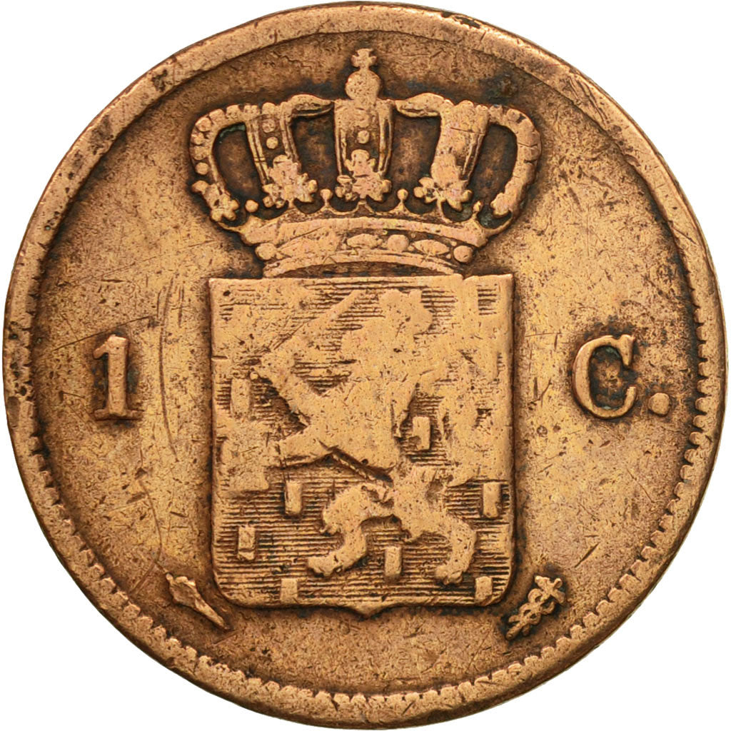 Coin, Netherlands, William I, Cent, 1827, F(12-15), Copper, KM:47
