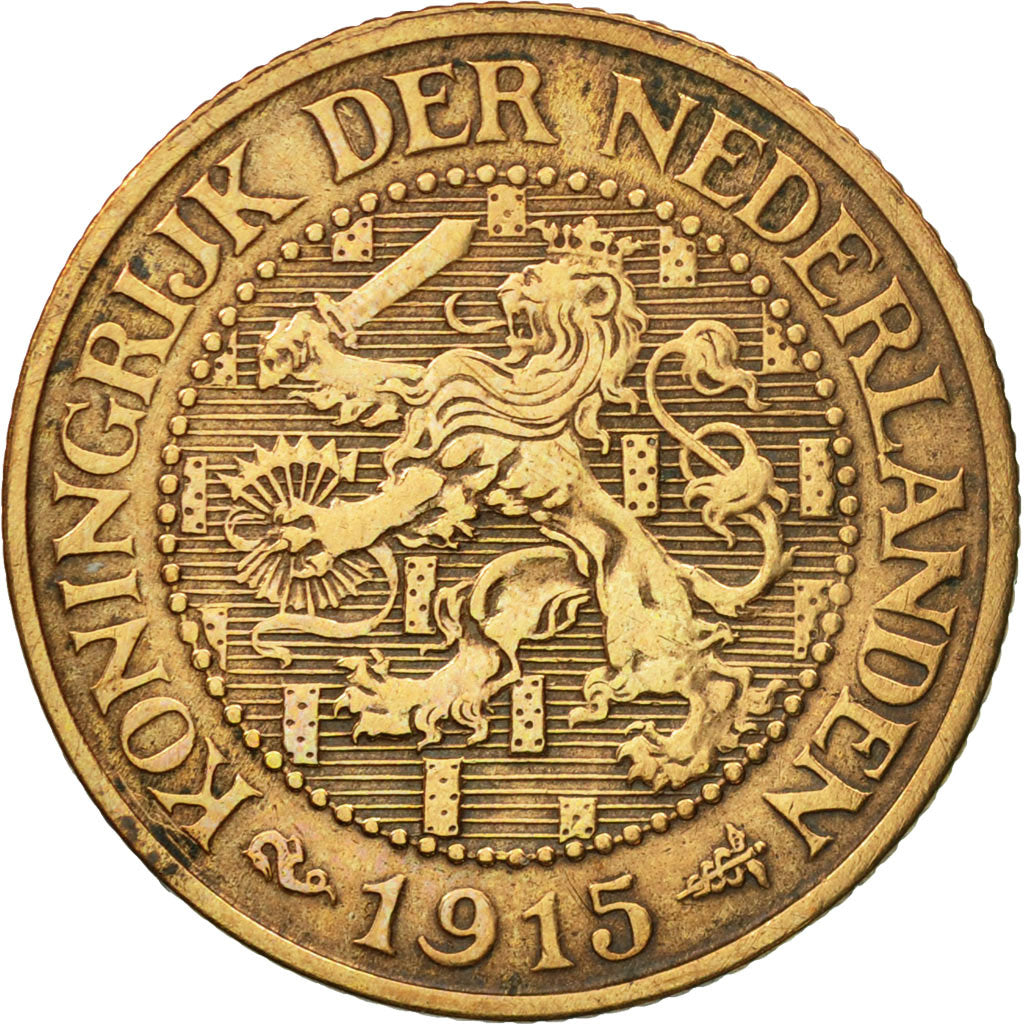 Coin, Netherlands, Wilhelmina I, 2-1/2 Cent, 1915, EF(40-45), Bronze, KM:150
