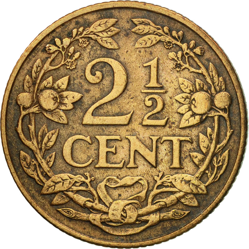 Coin, Netherlands, Wilhelmina I, 2-1/2 Cent, 1915, EF(40-45), Bronze, KM:150