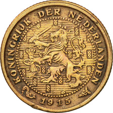 Coin, Netherlands, Wilhelmina I, 1/2 Cent, 1915, EF(40-45), Bronze, KM:138