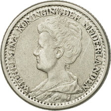 Coin, Netherlands, Wilhelmina I, 25 Cents, 1918, AU(50-53), Silver, KM:146
