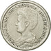 Coin, Netherlands, Wilhelmina I, 25 Cents, 1918, AU(50-53), Silver, KM:146