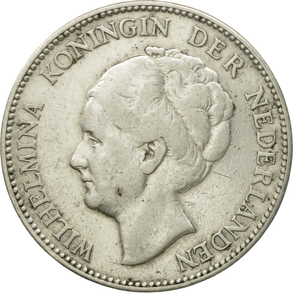 Coin, Netherlands, Wilhelmina I, Gulden, 1923, EF(40-45), Silver, KM:161.1