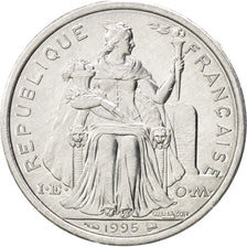 NEW CALEDONIA, 2 Francs, 1995, Paris, KM #14, MS(64), Aluminum, 27, 2.19