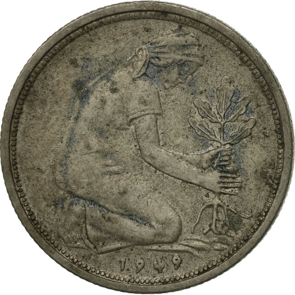 Coin, GERMAN-DEMOCRATIC REPUBLIC, 50 Pfennig, 1949, Berlin, EF(40-45)