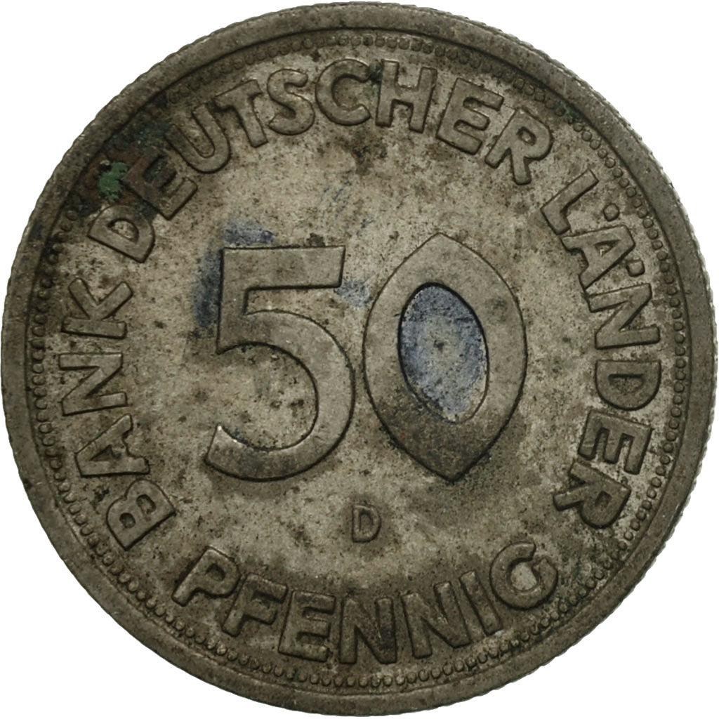 Coin, GERMAN-DEMOCRATIC REPUBLIC, 50 Pfennig, 1949, Berlin, EF(40-45)