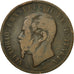 Moneta, Italia, Vittorio Emanuele II, 10 Centesimi, 1867, Naples, MB, Rame