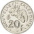 Münze, Neukaledonien, 20 Francs, 1992, UNZ+, Nickel, KM:12
