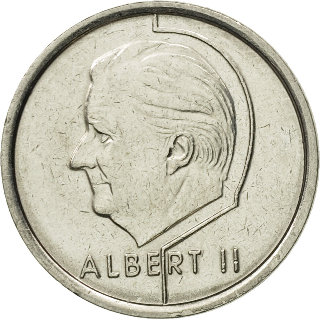 Moneta, Belgia, Albert II, Franc, 1996, Brussels, AU(50-53), Nikiel platerowany