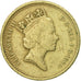 Coin, Great Britain, Elizabeth II, Pound, 1989, EF(40-45), Nickel-brass, KM:959