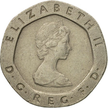 Coin, Great Britain, Elizabeth II, 20 Pence, 1982, EF(40-45), Copper-nickel
