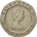 Coin, Great Britain, Elizabeth II, 20 Pence, 1982, EF(40-45), Copper-nickel