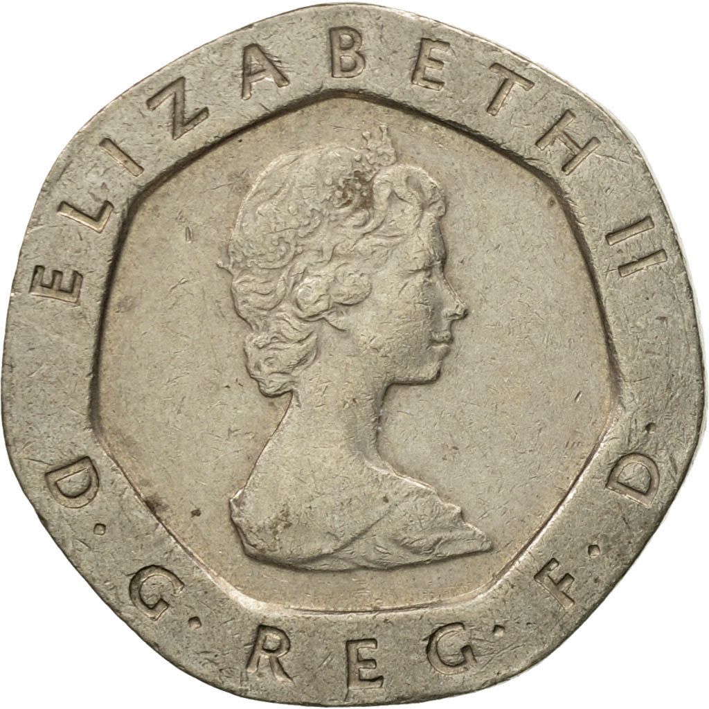 Coin, Great Britain, Elizabeth II, 20 Pence, 1982, EF(40-45), Copper-nickel