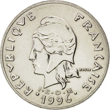 NEW CALEDONIA, 20 Francs, 1996, Paris, KM #12, MS(64), Nickel, 28.5, 10.09