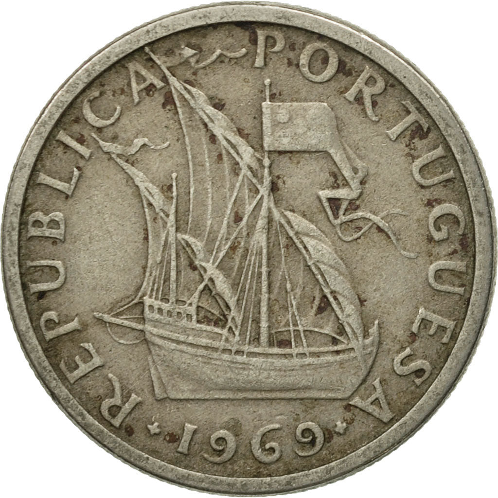Monnaie, Portugal, 2-1/2 Escudos, 1969, TTB, Copper-nickel, KM:590