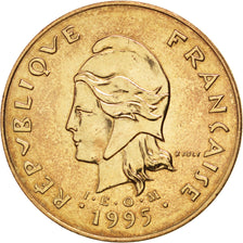 FRENCH POLYNESIA, 100 Francs, 1995, Paris, KM #14, MS(64), Nickel-Bronze, 30,...