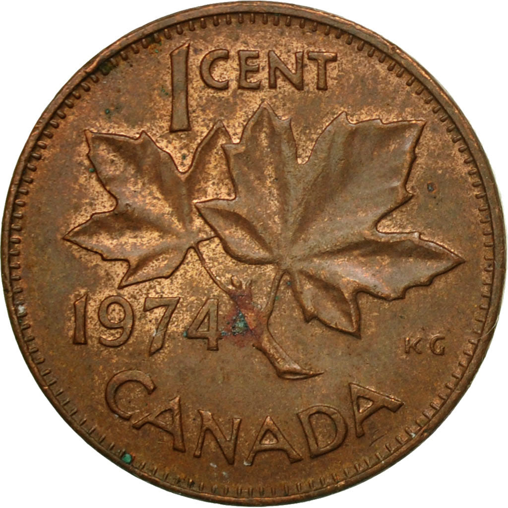 Coin, Canada, Elizabeth II, Cent, 1974, Royal Canadian Mint, Ottawa, EF(40-45)