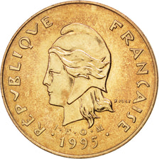 FRENCH POLYNESIA, 100 Francs, 1995, Paris, KM #14, MS(64), Nickel-Bronze, 30,...