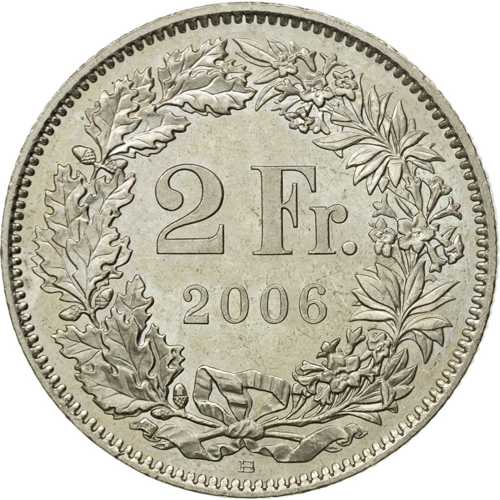 Moneta, Svizzera, 2 Francs, 2006, Bern, BB+, Rame-nichel, KM:21a.3