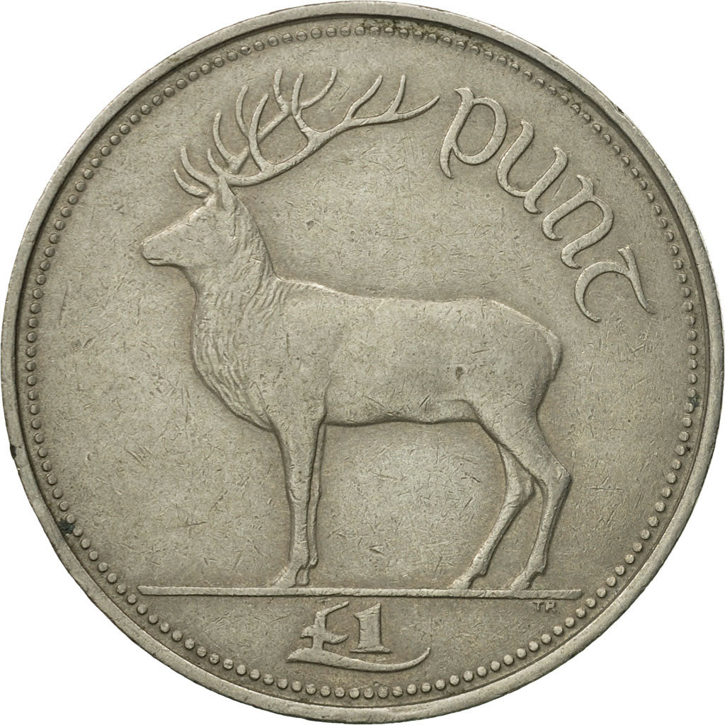 Coin, IRELAND REPUBLIC, Punt, Pound, 1990, EF(40-45), Copper-nickel, KM:27