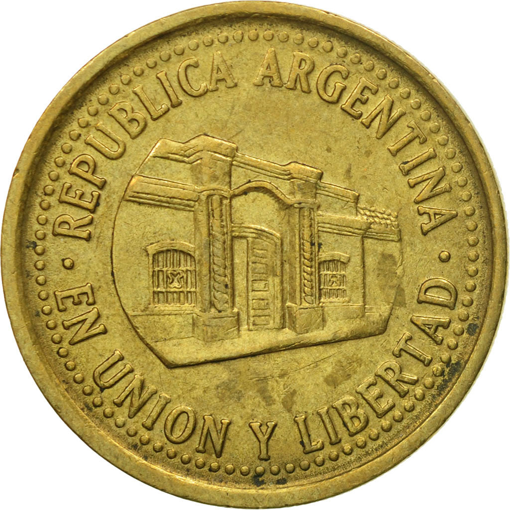 Coin, Argentina, 50 Centavos, 1993, Buenos Aires, EF(40-45), Aluminum-Bronze