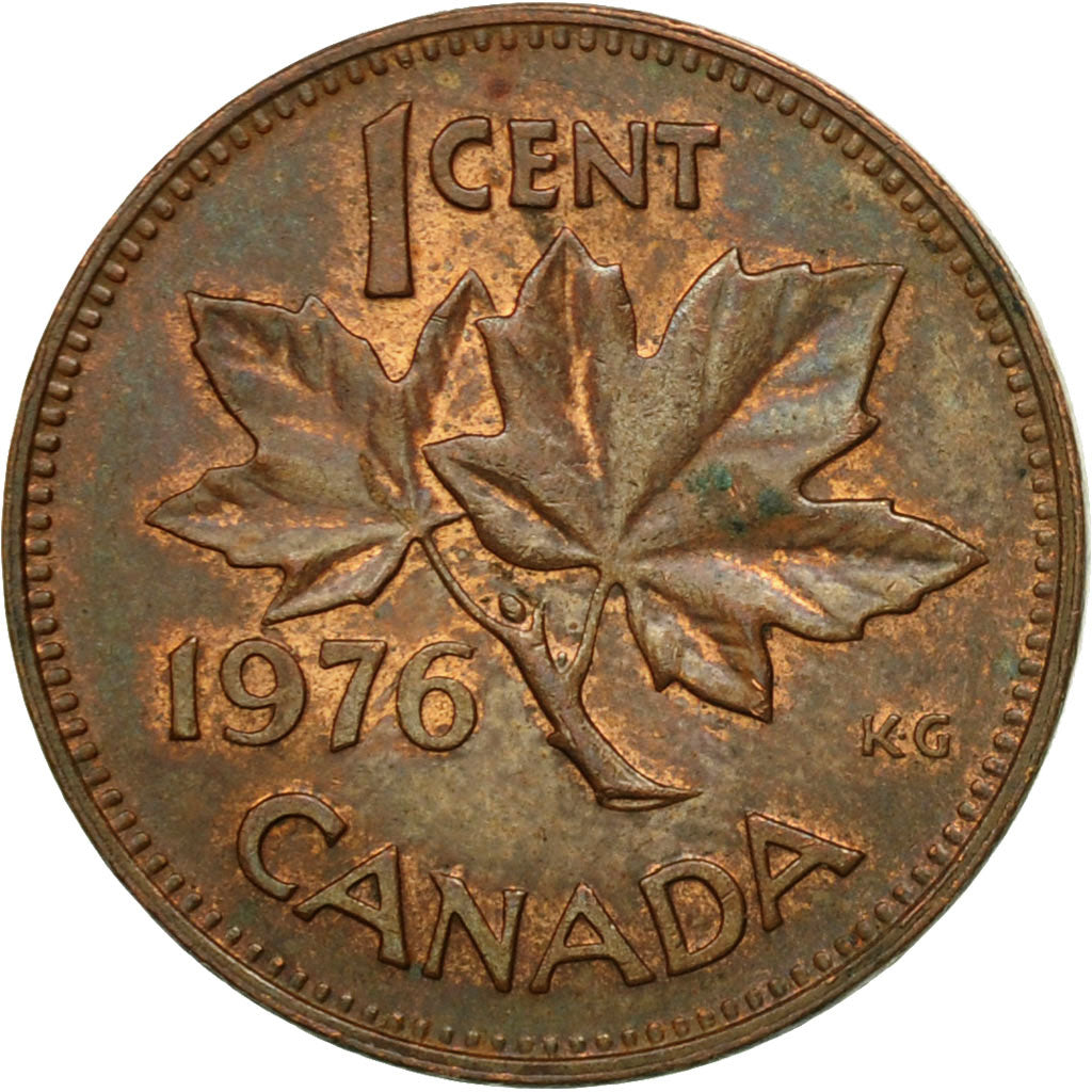 Coin, Canada, Elizabeth II, Cent, 1976, Royal Canadian Mint, Ottawa, VF(30-35)