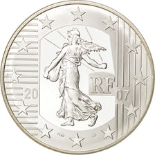France, Ve République, 5 Euro Semeuse 2007, BE, KM 1523