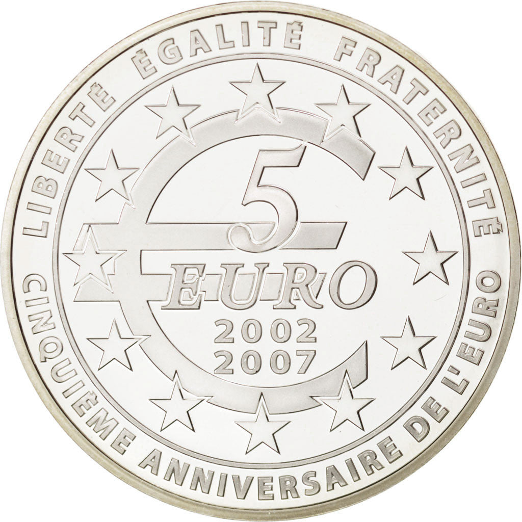 FRANCE, 5 Euro, 2007, KM #1523, MS(65-70), Silver, 37, 22.37