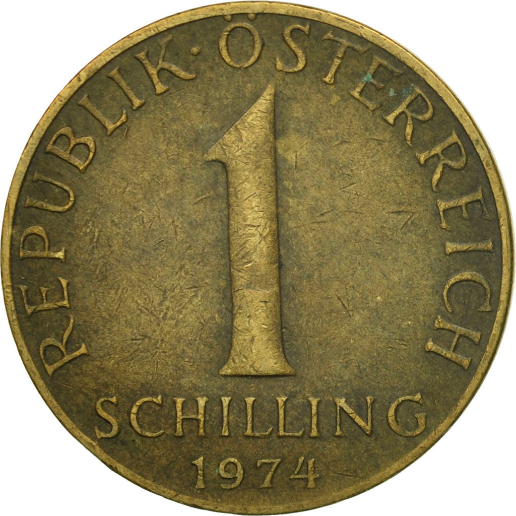 Coin, Austria, Schilling, 1974, VF(30-35), Aluminum-Bronze, KM:2886