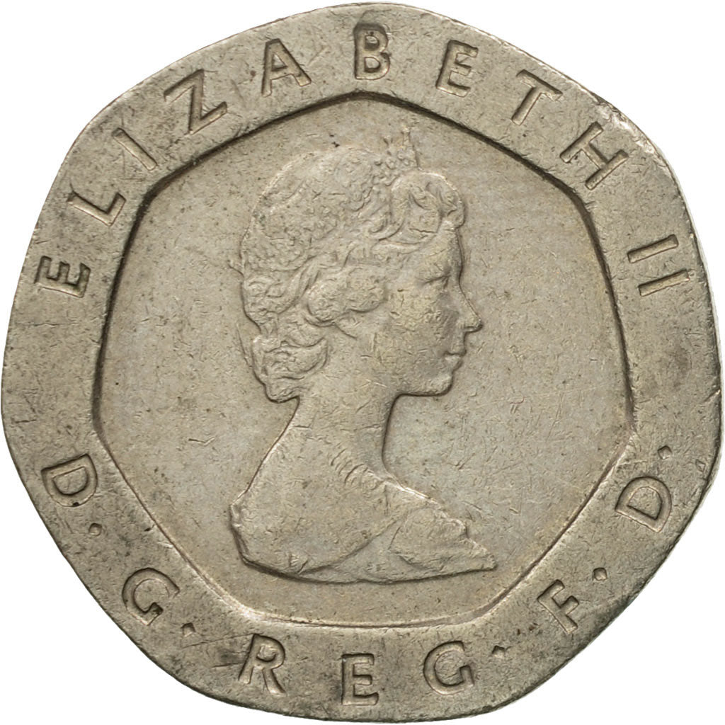 Coin, Great Britain, Elizabeth II, 20 Pence, 1984, EF(40-45), Copper-nickel