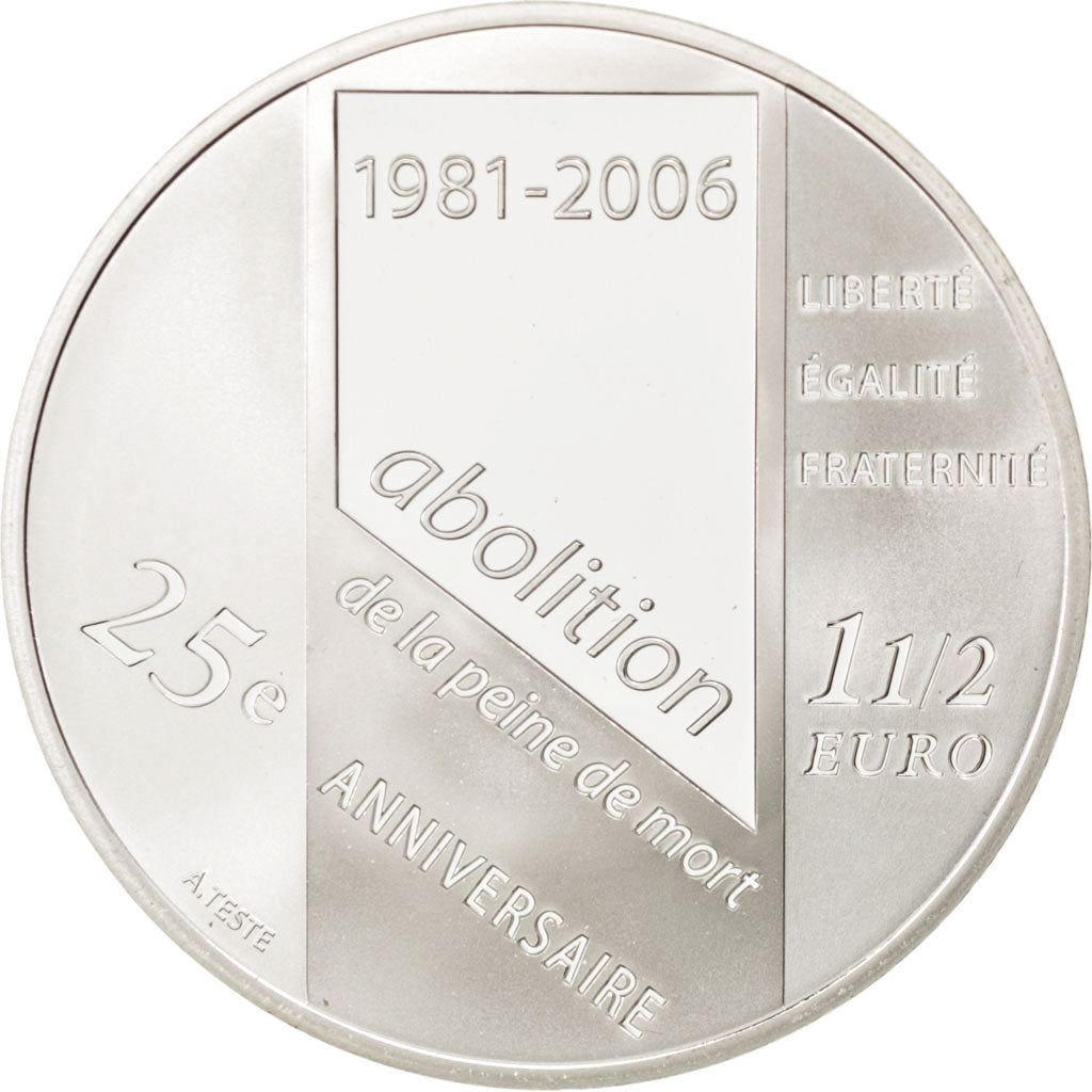 FRANCE, 1-1/2 Euro, 2006, Paris, KM #2055, MS(65-70), Silver, 22.43