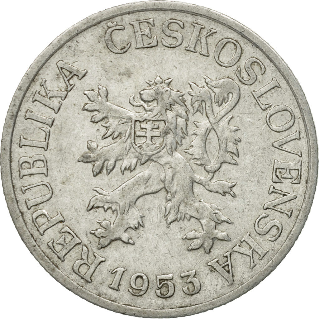 Coin, Czechoslovakia, 25 Haleru, 1953, EF(40-45), Aluminum, KM:39