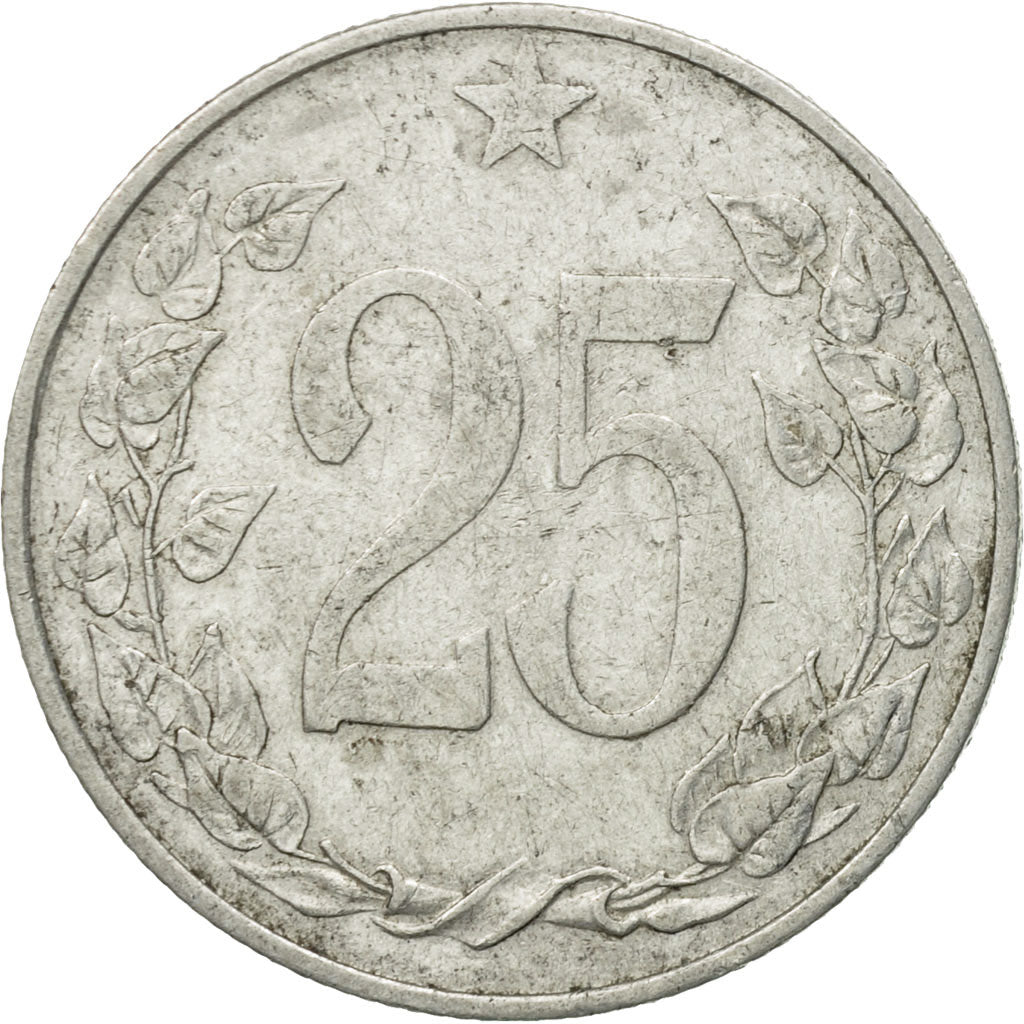 Coin, Czechoslovakia, 25 Haleru, 1953, EF(40-45), Aluminum, KM:39