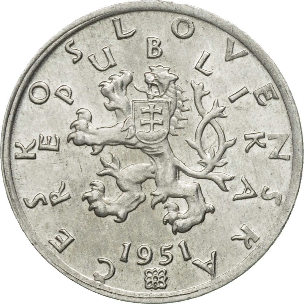 Monnaie, Tchécoslovaquie, 50 Haleru, 1951, SUP, Aluminium, KM:32
