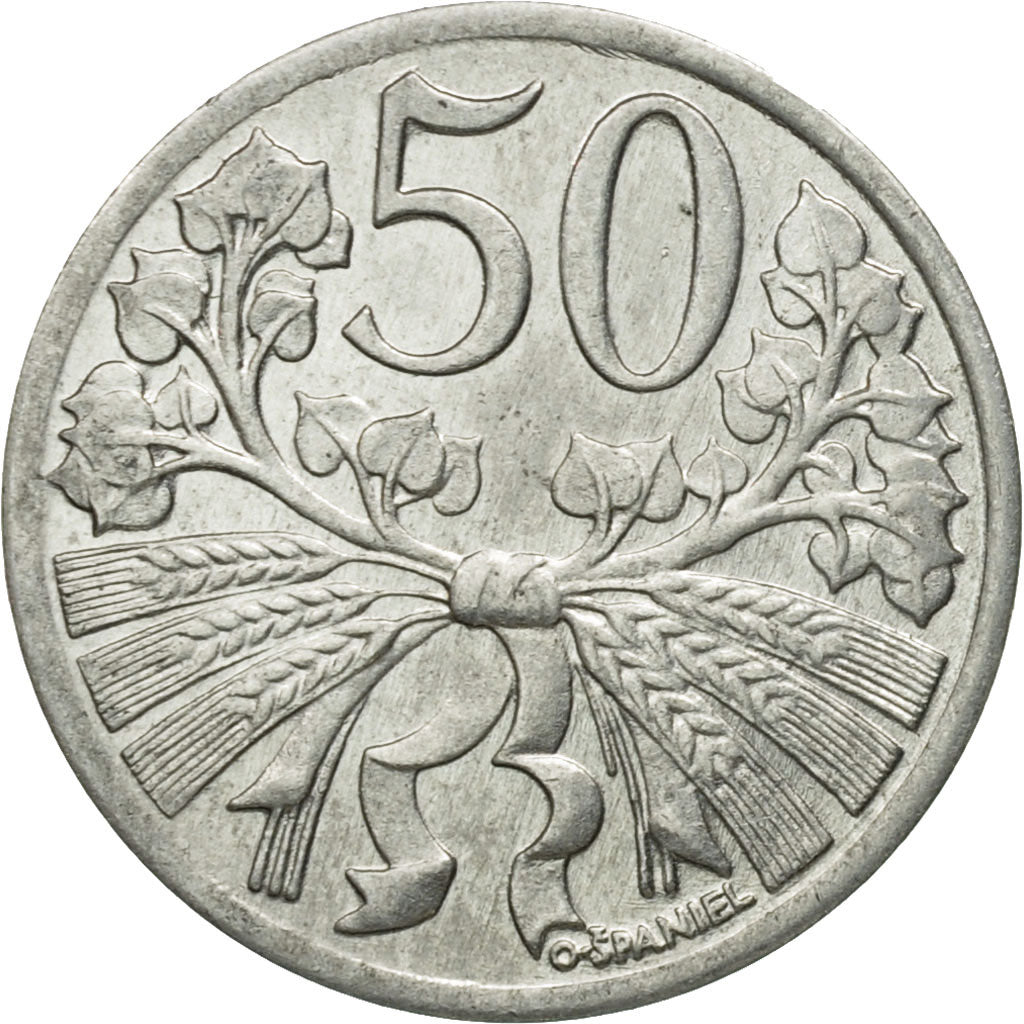 Monnaie, Tchécoslovaquie, 50 Haleru, 1951, SUP, Aluminium, KM:32