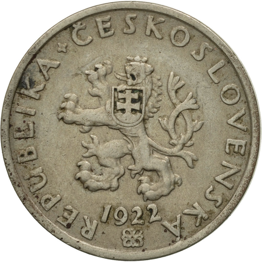 Coin, Czechoslovakia, 20 Haleru, 1922, EF(40-45), Copper-nickel, KM:1
