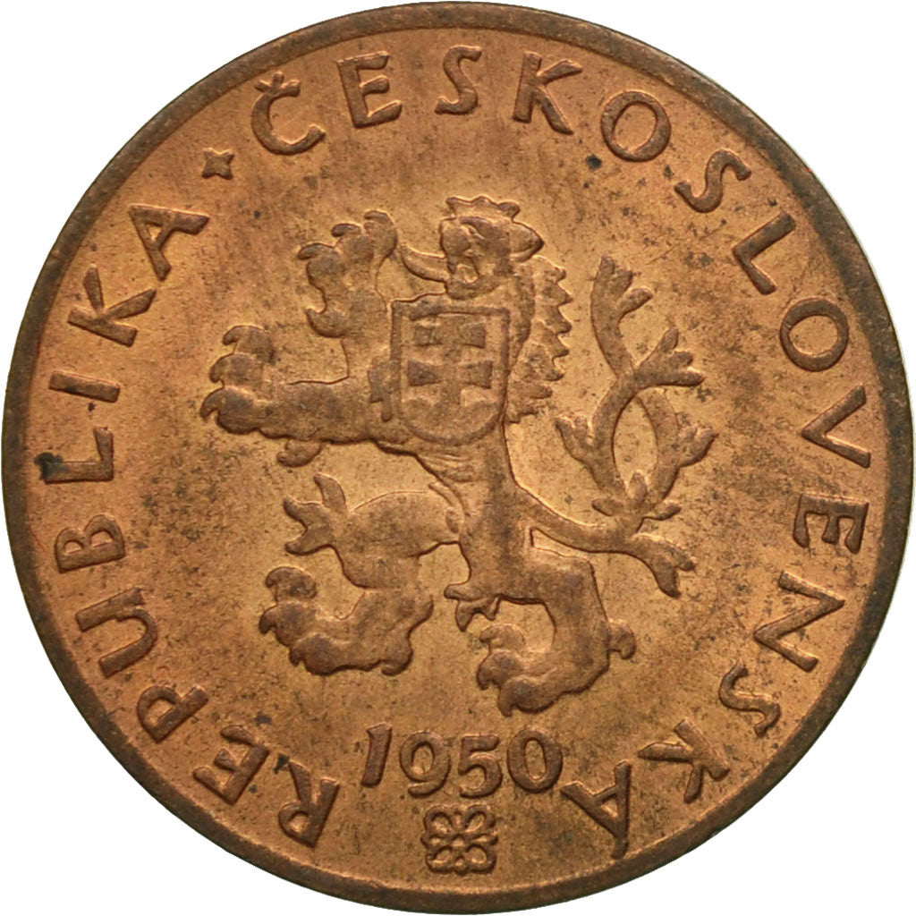 Coin, Czechoslovakia, 20 Haleru, 1950, EF(40-45), Bronze, KM:20