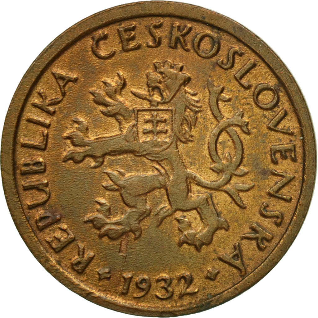 Coin, Czechoslovakia, 10 Haleru, 1932, EF(40-45), Bronze, KM:3