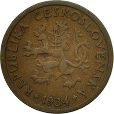 Coin, Czechoslovakia, 10 Haleru, 1934, EF(40-45), Bronze, KM:3