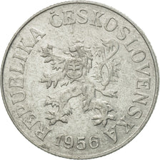 Coin, Czechoslovakia, 10 Haleru, 1956, EF(40-45), Aluminum, KM:38