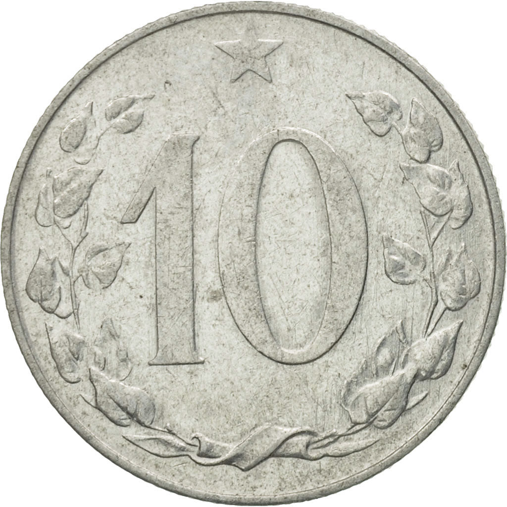 Coin, Czechoslovakia, 10 Haleru, 1956, EF(40-45), Aluminum, KM:38