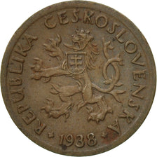 Moneda, Checoslovaquia, 5 Haleru, 1938, MBC, Bronce, KM:6