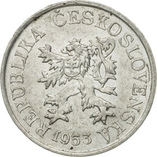 Coin, Czechoslovakia, 3 Halere, 1953, EF(40-45), Aluminum, KM:36