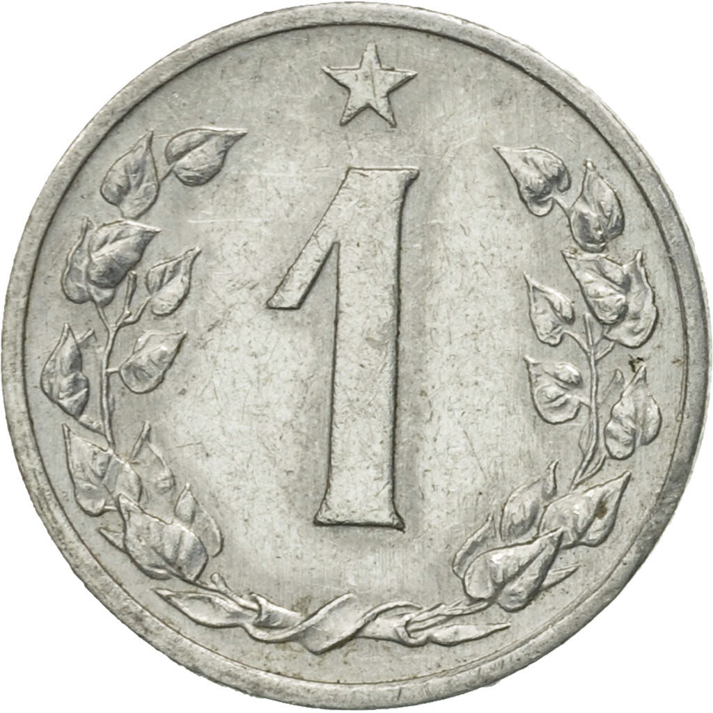 Coin, Czechoslovakia, Haler, 1953, EF(40-45), Aluminum, KM:35