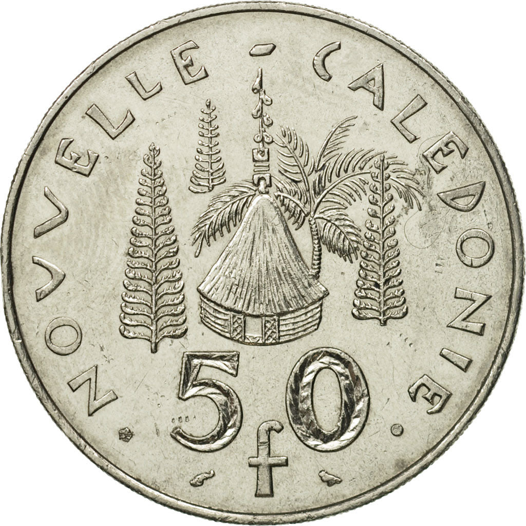 Coin, New Caledonia, 50 Francs, 1972, Paris, AU(50-53), Nickel, KM:13