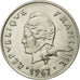 Coin, New Caledonia, 20 Francs, 1967, Paris, AU(50-53), Nickel, KM:6