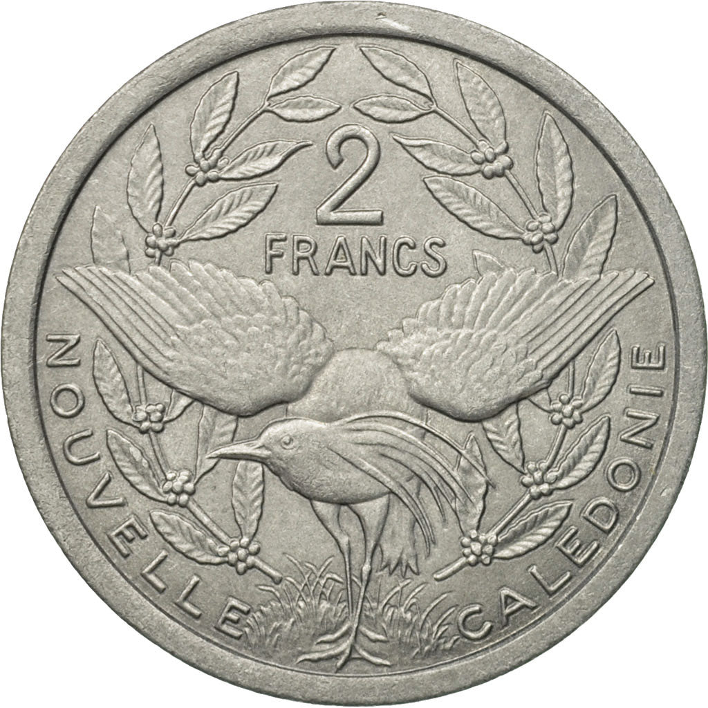 Münze, Neukaledonien, 2 Francs, 1977, Paris, SS, Aluminium, KM:14
