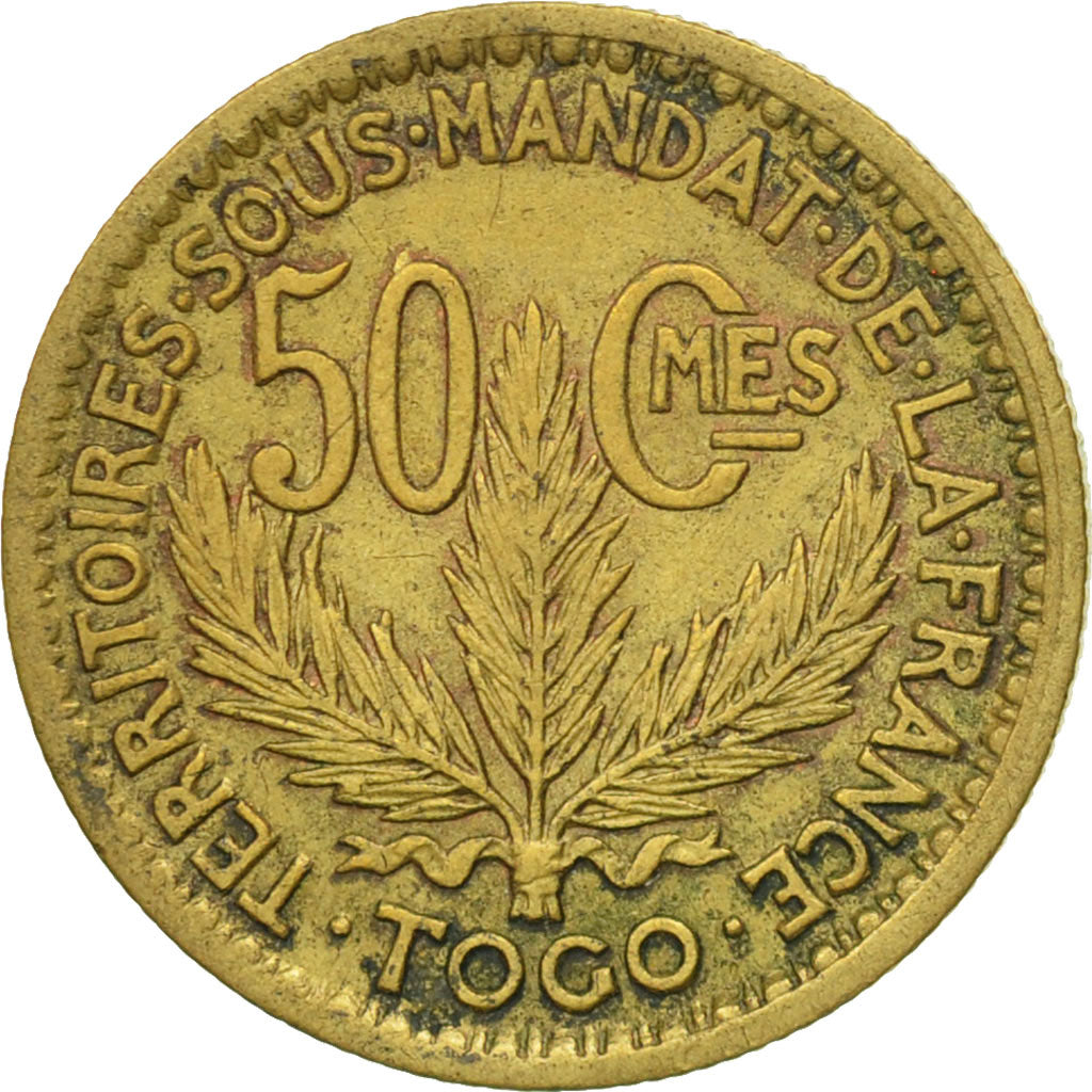 Coin, Togo, 50 Centimes, 1924, Paris, EF(40-45), Aluminum-Bronze, KM:1